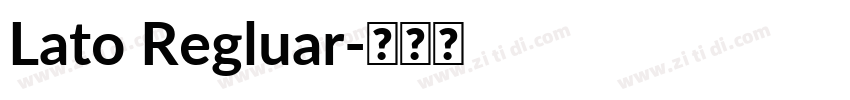 Lato Regluar字体转换